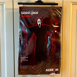 Scream Ghost Face Hooded Robe & Mask Horror Costume- Child Size 12-14